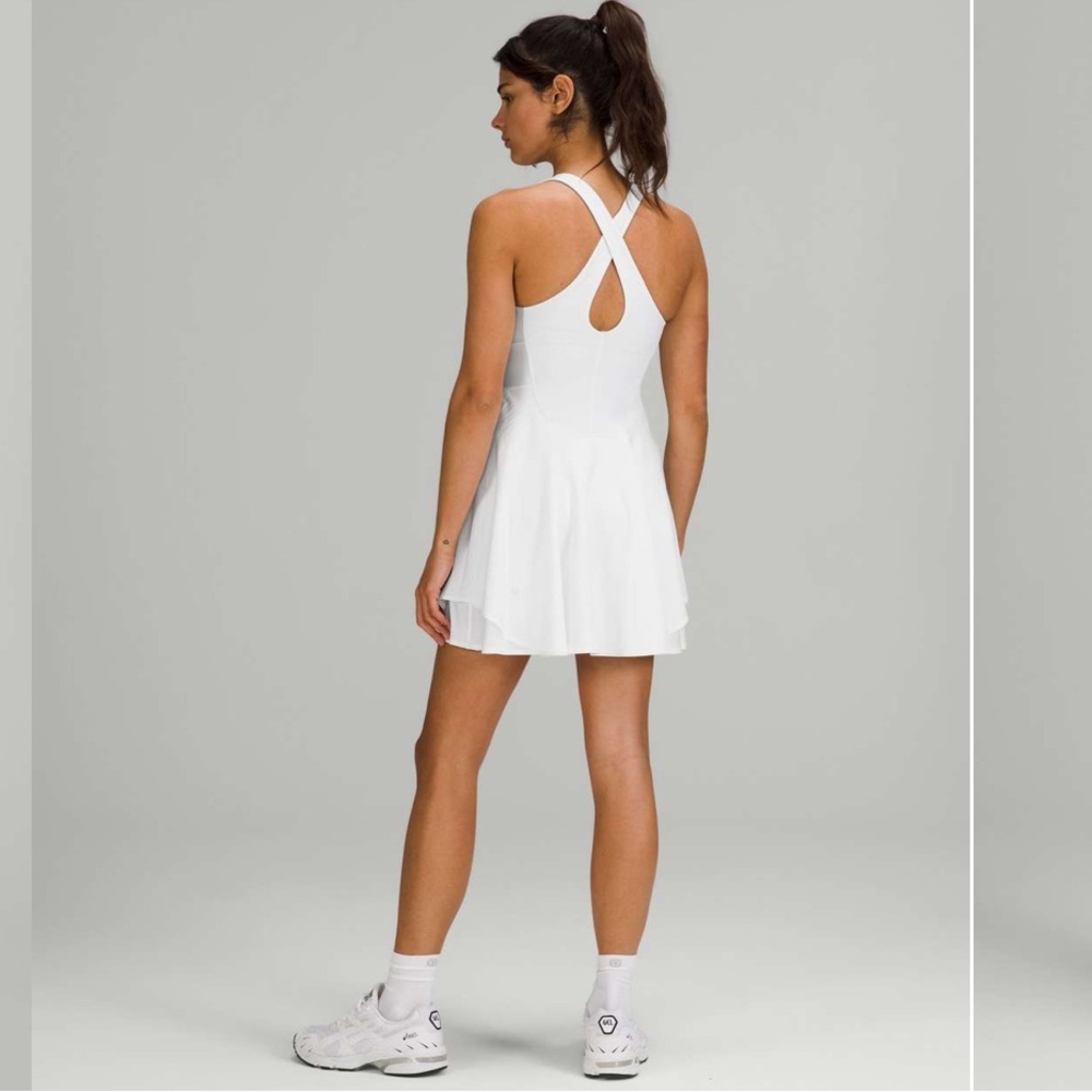 lululemon athletica White Cross-Back Tennis Dress